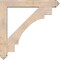 Ekena Millwork Merced Arts and Crafts Smooth Bracket w/ Offset Brace, Douglas Fir, 7 1/2"W x 48"D x 48"H BKT0806X48X48MRC03SDF - alternate 2